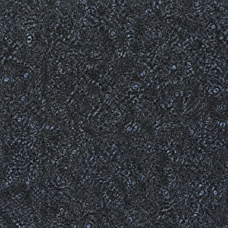 AI material visualization of Blue Pearl Granite with a dark blue-gray crystalline field and reflective blue and silver mineral flashes.. AI design visualization.