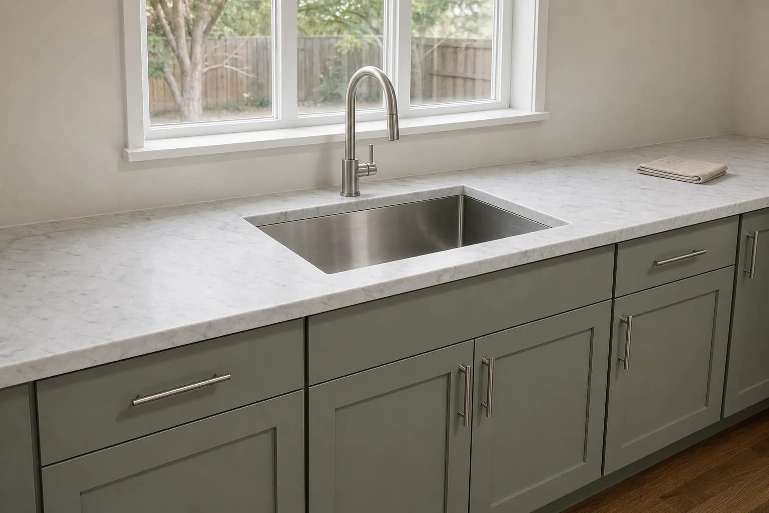 Carrara Marble. AI design visualization.